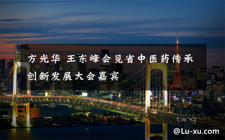 方光华 王东峰会见省中医药传承创新发展大会嘉宾