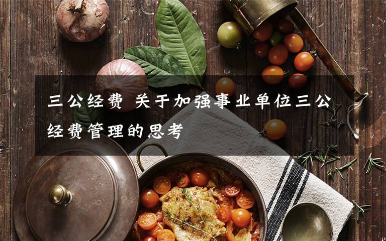三公经费 关于加强事业单位三公经费管理的思考