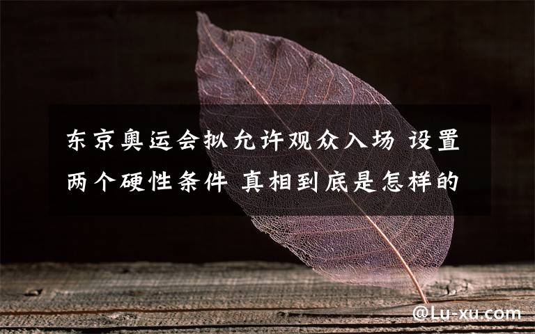 东京奥运会拟允许观众入场 设置两个硬性条件 真相到底是怎样的？