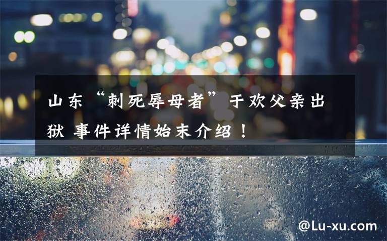 山东“刺死辱母者”于欢父亲出狱 事件详情始末介绍！