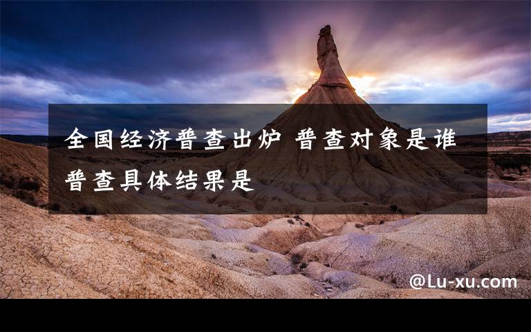 全国经济普查出炉 普查对象是谁普查具体结果是