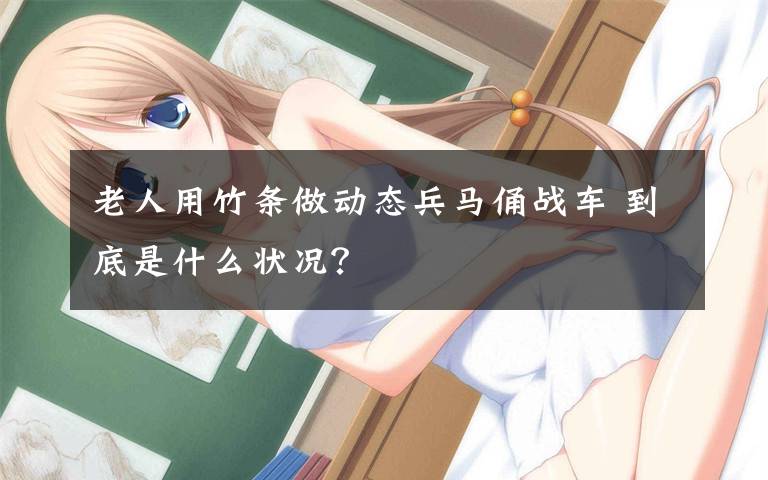 老人用竹条做动态兵马俑战车 到底是什么状况？
