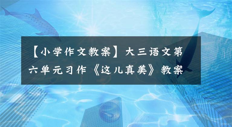 【小学作文教案】大三语文第六单元习作《这儿真美》教案，请帮助孩子们掌握写作技巧！