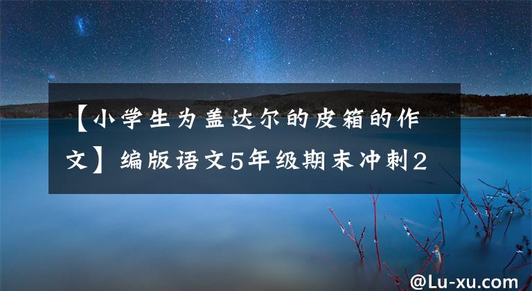 【小学生为盖达尔的皮箱的作文】编版语文5年级期末冲刺20天的基础-作文训练的审议宗旨。