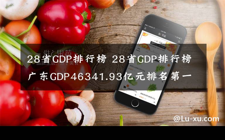 28省GDP排行榜 28省GDP排行榜 广东GDP46341.93亿元排名第一
