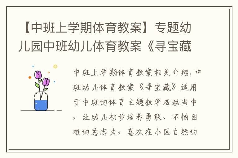 【中班上学期体育教案】专题幼儿园中班幼儿体育教案《寻宝藏》