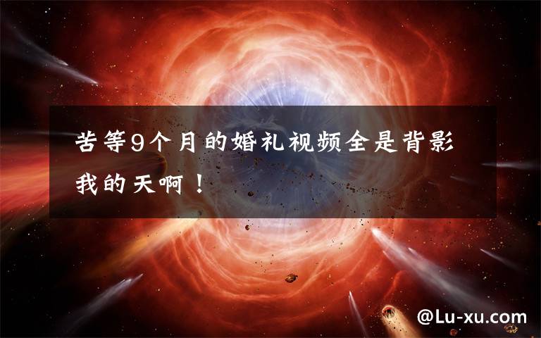  苦等9个月的婚礼视频全是背影 我的天啊！