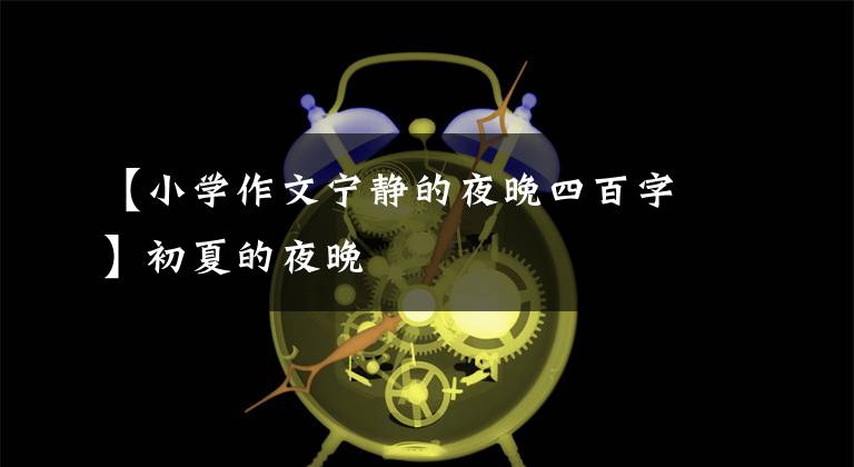 【小学作文宁静的夜晚四百字】初夏的夜晚