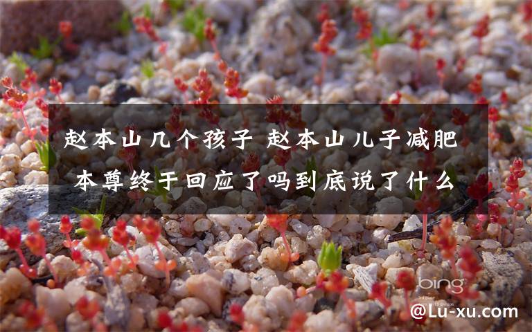 赵本山几个孩子 赵本山儿子减肥 本尊终于回应了吗到底说了什么？