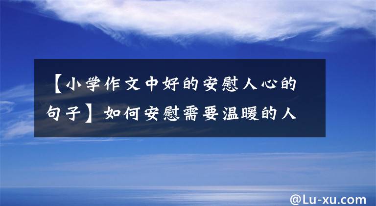 【小学作文中好的安慰人心的句子】如何安慰需要温暖的人？
