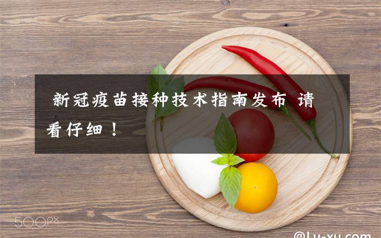  新冠疫苗接种技术指南发布 请看仔细！