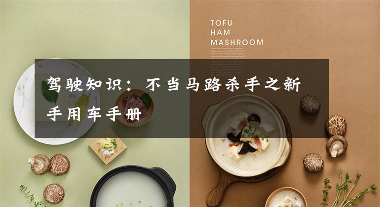 驾驶知识：不当马路杀手之新手用车手册