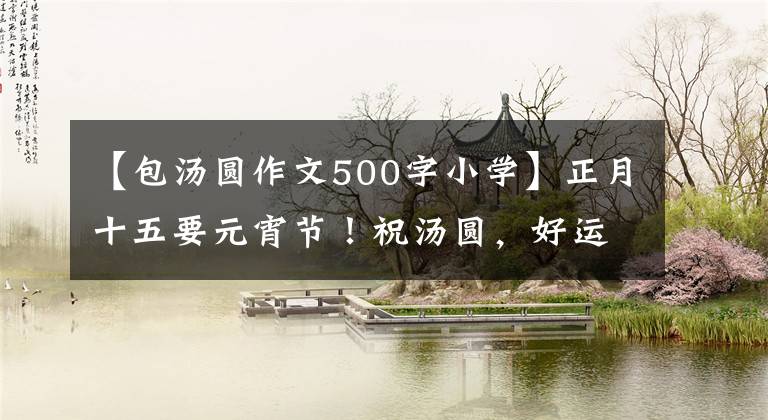 【包汤圆作文500字小学】正月十五要元宵节！祝汤圆，好运。