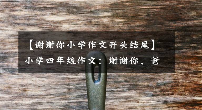 【谢谢你小学作文开头结尾】小学四年级作文：谢谢你，爸爸。