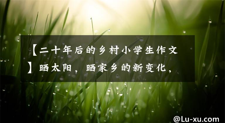 【二十年后的乡村小学生作文】晒太阳，晒家乡的新变化，“欢迎20多岁”奖金视频征文来了