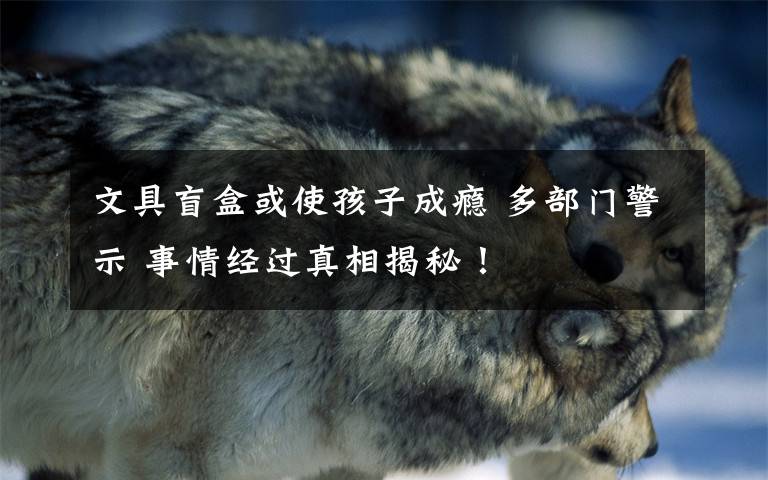 文具盲盒或使孩子成瘾 多部门警示 事情经过真相揭秘！