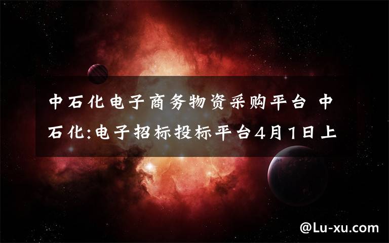 中石化电子商务物资采购平台 中石化:电子招标投标平台4月1日上线运行 实现阳光采购