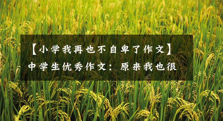 【小学我再也不自卑了作文】中学生优秀作文：原来我也很幸福。