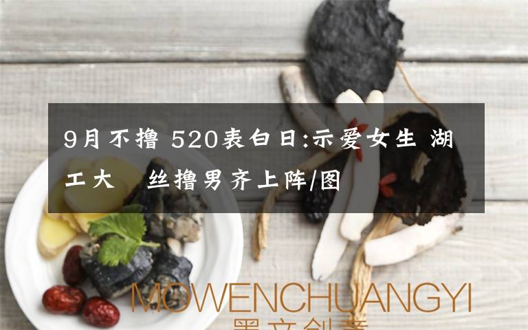 9月不撸 520表白日:示爱女生 湖工大屌丝撸男齐上阵/图