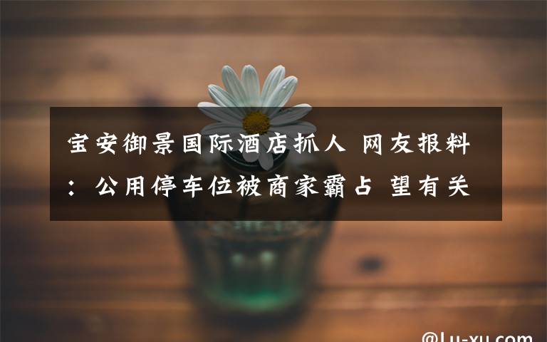 宝安御景国际酒店抓人 网友报料：公用停车位被商家霸占 望有关部门出面管理