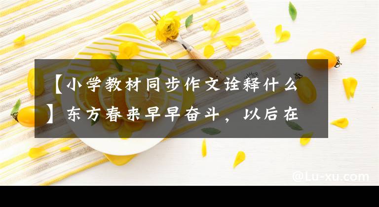 【小学教材同步作文诠释什么】东方春来早早奋斗，以后在——2022年进行了全国两会朝圣