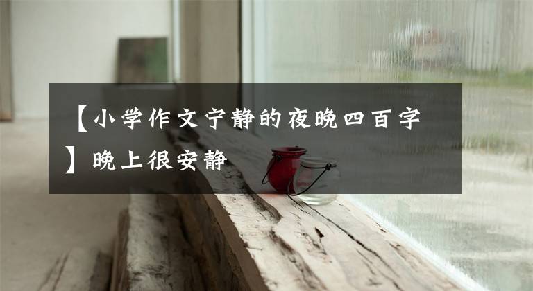 【小学作文宁静的夜晚四百字】晚上很安静