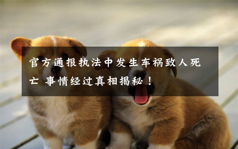 官方通报执法中发生车祸致人死亡 事情经过真相揭秘！