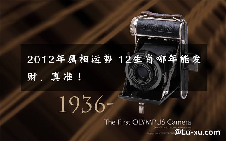 2012年属相运势 12生肖哪年能发财，真准！