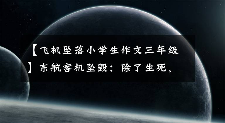 【飞机坠落小学生作文三年级】东航客机坠毁：除了生死，其他都是小事