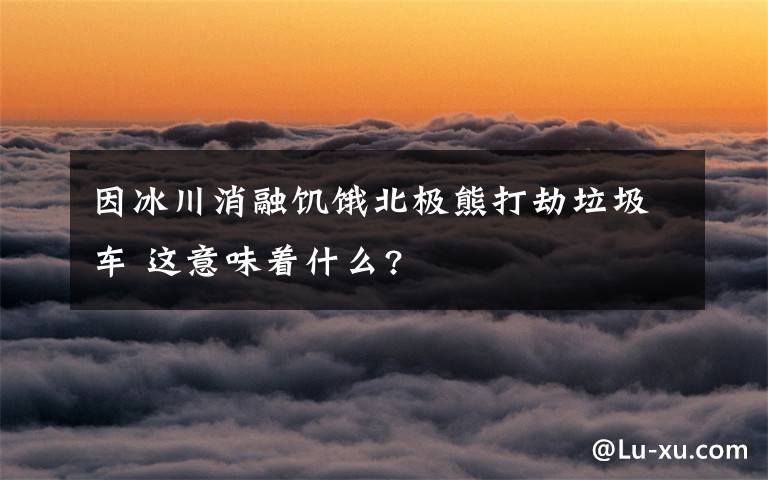 因冰川消融饥饿北极熊打劫垃圾车 这意味着什么?