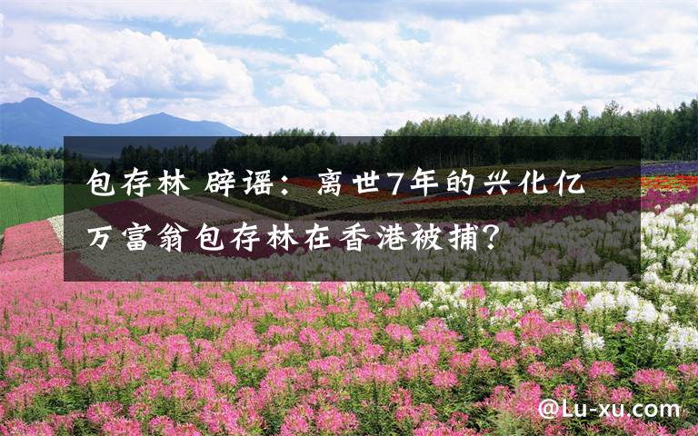 包存林 辟谣：离世7年的兴化亿万富翁包存林在香港被捕？