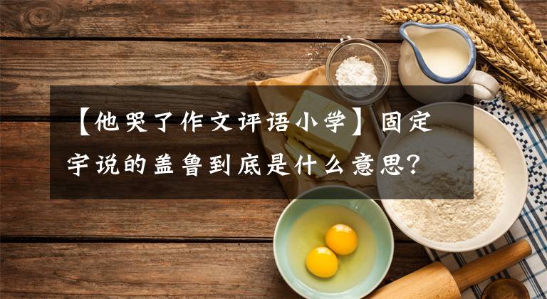 【他哭了作文评语小学】固定宇说的盖鲁到底是什么意思？东北话十级学者来了