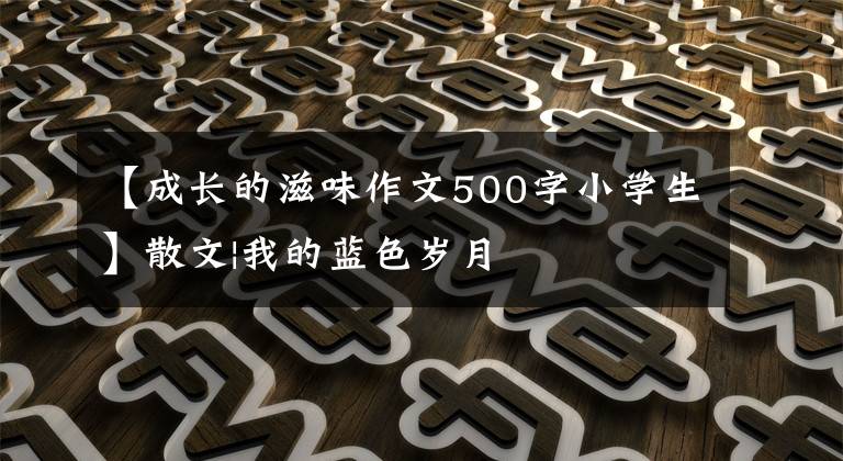 【成长的滋味作文500字小学生】散文|我的蓝色岁月