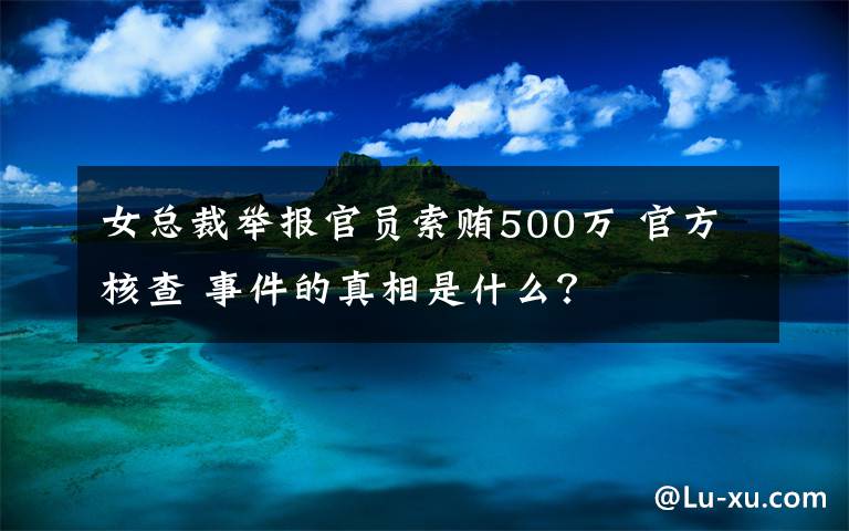 女总裁举报官员索贿500万 官方核查 事件的真相是什么？