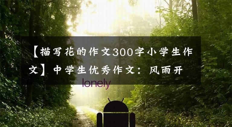 【描写花的作文300字小学生作文】中学生优秀作文：风雨开玫瑰