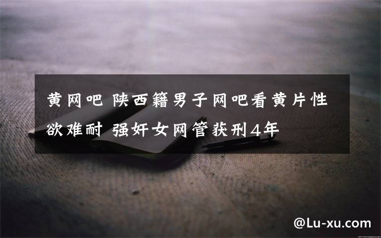 黄网吧 陕西籍男子网吧看黄片性欲难耐 强奸女网管获刑4年