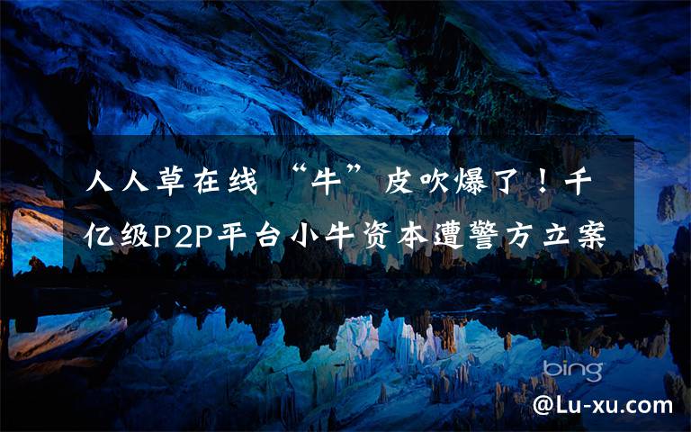 人人草在线 “牛”皮吹爆了！千亿级P2P平台小牛资本遭警方立案侦查