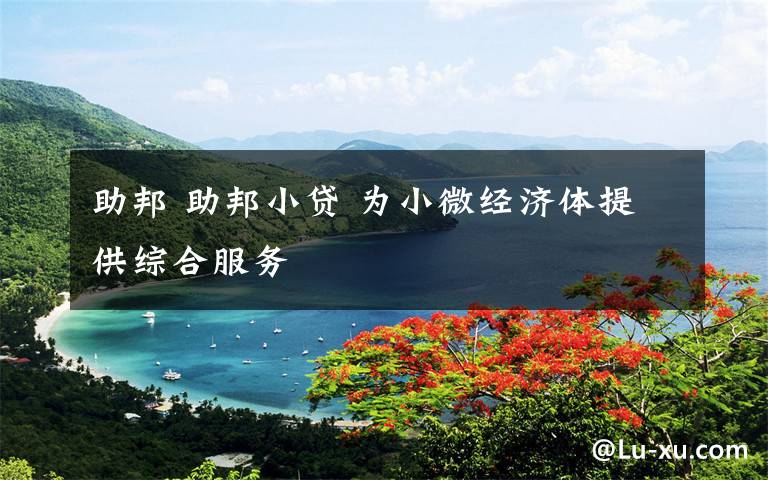 助邦 助邦小贷 为小微经济体提供综合服务