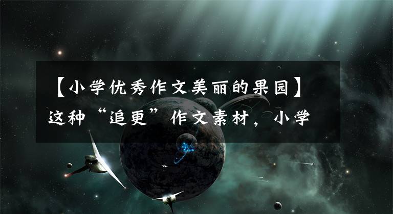 【小学优秀作文美丽的果园】这种“追更”作文素材，小学生必须收藏。