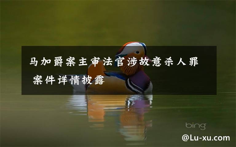 马加爵案主审法官涉故意杀人罪 案件详情披露