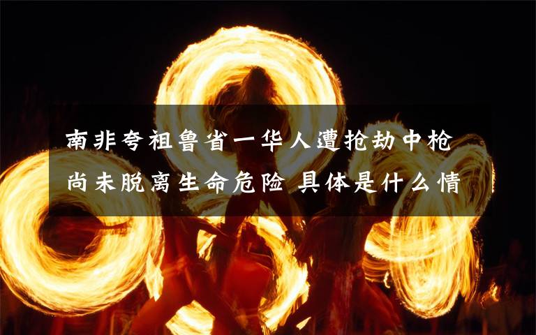 南非夸祖鲁省一华人遭抢劫中枪尚未脱离生命危险 具体是什么情况？