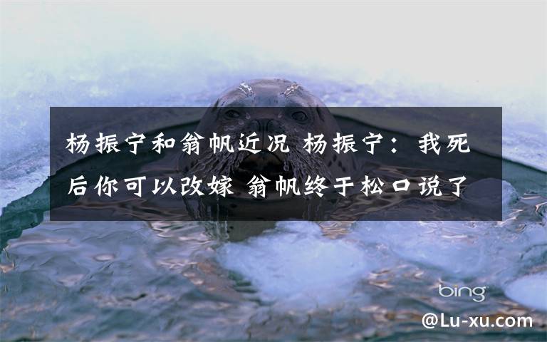 杨振宁和翁帆近况 杨振宁：我死后你可以改嫁 翁帆终于松口说了这一句话