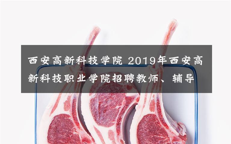 西安高新科技学院 2019年西安高新科技职业学院招聘教师、辅导员