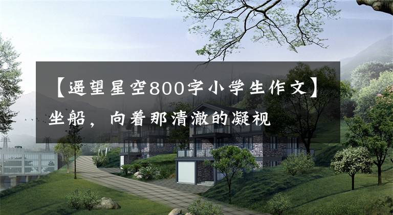 【遥望星空800字小学生作文】坐船，向着那清澈的凝视