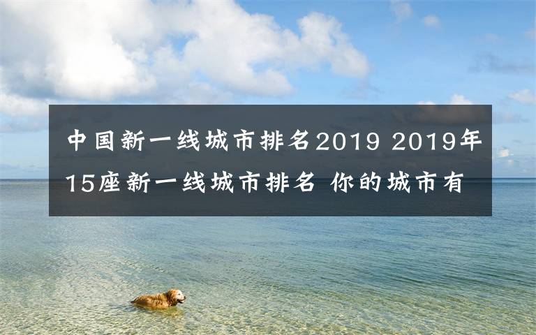 中国新一线城市排名2019 2019年15座新一线城市排名 你的城市有上榜吗？