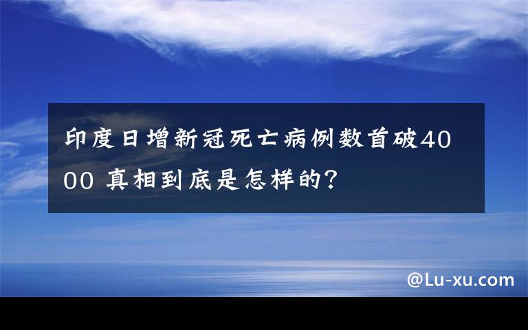 印度日增新冠死亡病例数首破4000 真相到底是怎样的？
