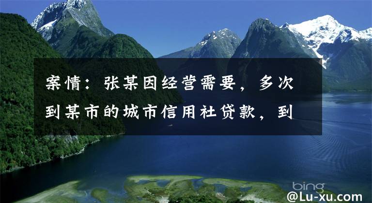 案情：张某因经营需要，多次到某市的城市信用社贷款，到l999年年底该信用社停业整顿时为止，他共欠本金525万元，利息187万元。这些债务都经过了法院的判决或调解