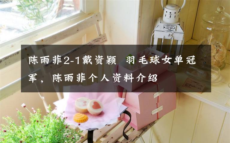陈雨菲2-1戴资颖  羽毛球女单冠军，陈雨菲个人资料介绍