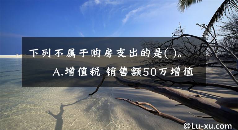 下列不属于购房支出的是( )。  A.增值税 销售额50万增值税怎么算