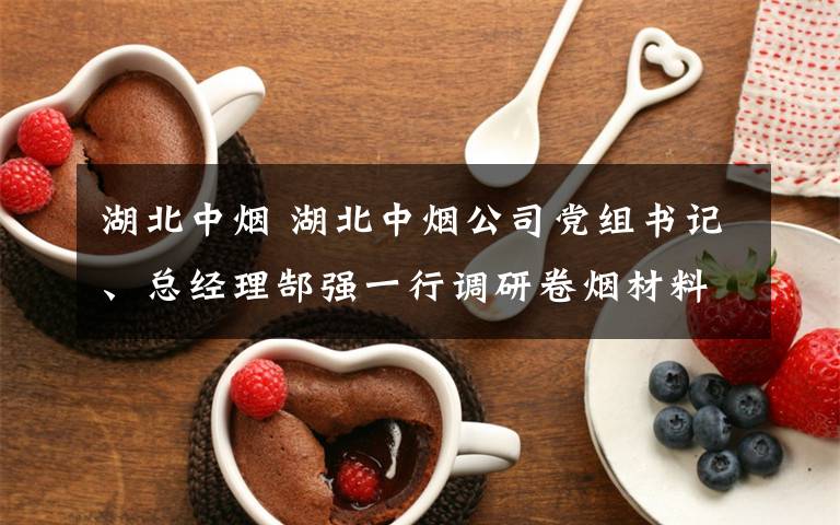 湖北中烟 湖北中烟公司党组书记、总经理郜强一行调研卷烟材料厂